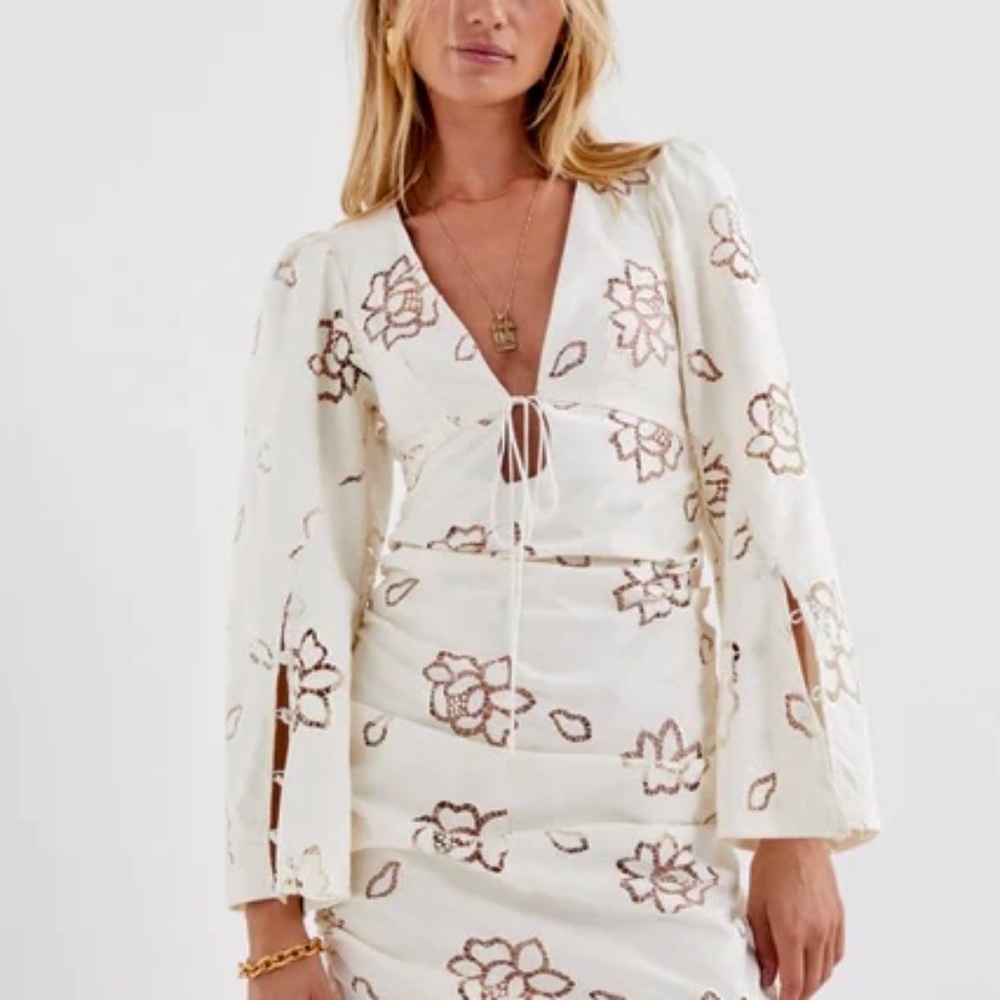 For Love and Lemons Renee Bell Sleeve Dress - Picture 1 of 4